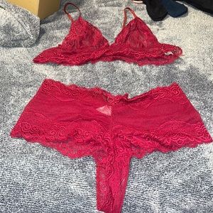Lacy Red lingerie
